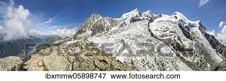 La Jonction, glacier tongue, Glacier des Bossons meets Glacier de Taconnaz, summit of Aiguille du Midi, Mont Maudit, Mont Blanc and Aiguille de Bionnassay, Chamonix, Haute-Savoie, France, Europe View Large Photo Image Stock Photo - La Jonction, glacier tongue, Glacier des Bossons meets Glacier de Taconnaz, summit of Aiguille du Midi, Mont Maudit, Mont Blanc and Aiguille de Bionnassay, Chamonix, Haute-Savoie, France, Europe. Fotosearch