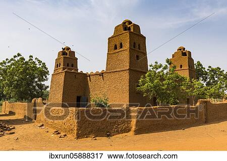 Mosque, Hausa architecture, Yaama, Niger, Africa View Large Photo Image Stock Photo - Mosque, Hausa architecture, Yaama, Niger, Africa. Fotosearch