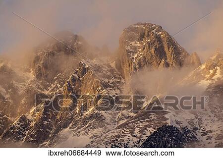 Mountain landscape in winter, Mittagsspitze and Fiechterspitze, Karwendel Mountains, Vomp, Tyrol, Austria, Europe View Large Photo Image Stock Photo - Mountain landscape in winter, Mittagsspitze and Fiechterspitze, Karwendel Mountains, Vomp, Tyrol, Austria, Europe. Fotosearch