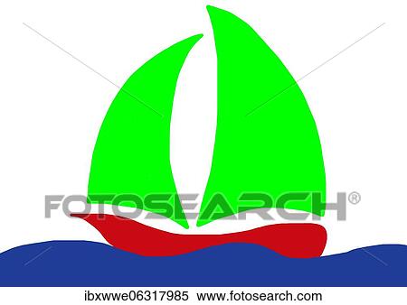 Naive illustration, children drawing, sailboat in sea View Large Photo Image Stock Photography - Naive illustration, children drawing, sailboat in sea. Fotosearch