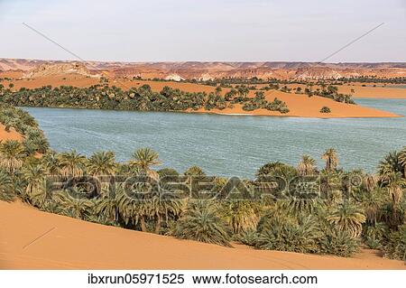 Overlook over Ounianga kebir part of the the Unesco sight Ounianga lakes, northern Chad, Africa View Large Photo Image Stock Photography - Overlook over Ounianga kebir part of the the Unesco sight Ounianga lakes, northern Chad, Africa. Fotosearch