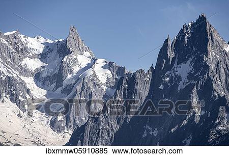 Pointe Sella, Aiguille du Grépon, Aiguille des Grands Charmoz, mountain peak of the Mont Blanc massif, Chamonix-Mont-Blanc, Haute-Savoie, France, Europe View Large Photo Image Stock Photography - Pointe Sella, Aiguille du Grépon, Aiguille des Grands Charmoz, mountain peak of the Mont Blanc massif, Chamonix-Mont-Blanc, Haute-Savoie, France, Europe. Fotosearch