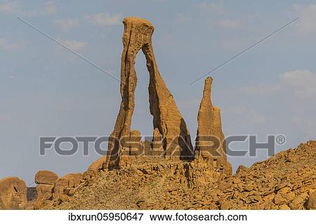 Ragged rock arch, Ennedi Plateau, Chad, Africa View Large Photo Image Stock Photo - Ragged rock arch, Ennedi Plateau, Chad, Africa. Fotosearch