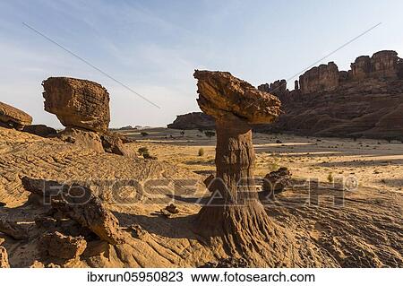 Rock formation, Hoodoo, Ennedi Plateau, Chad, Africa View Large Photo Image Stock Image - Rock formation, Hoodoo, Ennedi Plateau, Chad, Africa. Fotosearch
