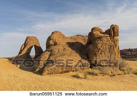 Rock formation with rock arch, Ennedi plateau, Chad, Africa View Large Photo Image Stock Photography - Rock formation with rock arch, Ennedi plateau, Chad, Africa. Fotosearch