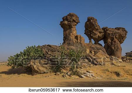 Rock formations, Ennedi plateau, Chad, Africa View Large Photo Image Stock Photo - Rock formations, Ennedi plateau, Chad, Africa. Fotosearch