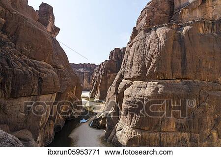 Rock gorge, Guelta d'Archei waterhole, Ennedi plateau, Chad, Africa View Large Photo Image Stock Image - Rock gorge, Guelta d'Archei waterhole, Ennedi plateau, Chad, Africa. Fotosearch