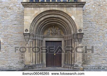 Romanesque entrance portal of St. Ludgeri Church, Münster, North Rhine-Westphalia, Germany, Europe View Large Photo Image Stock Photography - Romanesque entrance portal of St. Ludgeri Church, Münster, North Rhine-Westphalia, Germany, Europe. Fotosearch
