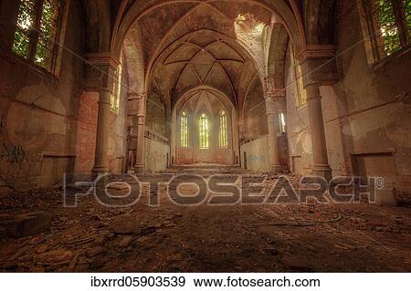 Ruined church, church St. Nicolai, Lost Place, Zeitz, Saxony-Anhalt, Germany, Europe View Large Photo Image Stock Photo - Ruined church, church St. Nicolai, Lost Place, Zeitz, Saxony-Anhalt, Germany, Europe. Fotosearch