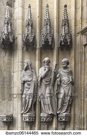 Sculptures of three martyrs at the entrance portal of the Liebfrauen Überwasser Church, Münster, North Rhine-Westphalia, Germany, Europe View Large Photo Image Stock Photography - Sculptures of three martyrs at the entrance portal of the Liebfrauen Überwasser Church, Münster, North Rhine-Westphalia, Germany, Europe. Fotosearch