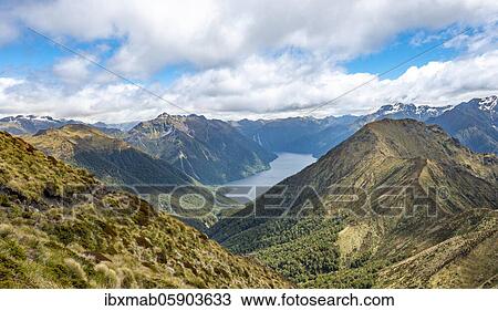 South Fiord of Lake Te Anau, Murchison Mountains, Southern Alps at back, Kepler Track, Fiordland National Park, Southland, New Zealand, Oceania View Large Photo Image Stock Image - South Fiord of Lake Te Anau, Murchison Mountains, Southern Alps at back, Kepler Track, Fiordland National Park, Southland, New Zealand, Oceania. Fotosearch
