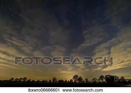 Starry sky at night, star, Oldenburger Münsterland, Goldenstedt, Lower Saxony, Germany, Europe View Large Photo Image Stock Image - Starry sky at night, star, Oldenburger Münsterland, Goldenstedt, Lower Saxony, Germany, Europe. Fotosearch