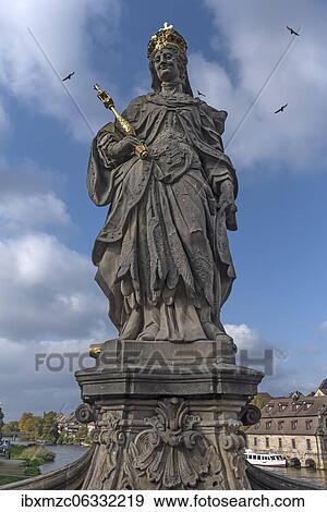 Statue of Empress Kunigunde, wife of Henry II, Bamberg, Upper Franconia, Bavaria, Germany, Europe View Large Photo Image Stock Photo - Statue of Empress Kunigunde, wife of Henry II, Bamberg, Upper Franconia, Bavaria, Germany, Europe. Fotosearch