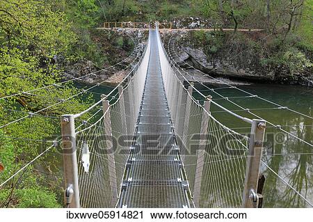 Suspension bridge over the Danube, Danube valley, Upper Danube nature park Park, Inzigkofen, Baden-Württemberg, Germany, Europe View Large Photo Image Stock Image - Suspension bridge over the Danube, Danube valley, Upper Danube nature park Park, Inzigkofen, Baden-Württemberg, Germany, Europe. Fotosearch
