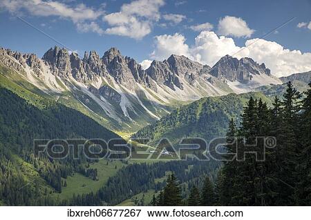 The Kalkkögel, in front of it the Kemater Alm, Stubai Alps, Tyrol, Austria, Europe View Large Photo Image Stock Photo - The Kalkkögel, in front of it the Kemater Alm, Stubai Alps, Tyrol, Austria, Europe. Fotosearch