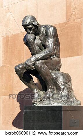 The Thinker, sculpture by Auguste Rodin, in front of the Bielefelder Kunsthalle, Bielefeld, East Westphalia, North Rhine-Westphalia, Germany, Europe View Large Photo Image Stock Image - The Thinker, sculpture by Auguste Rodin, in front of the Bielefelder Kunsthalle, Bielefeld, East Westphalia, North Rhine-Westphalia, Germany, Europe. Fotosearch