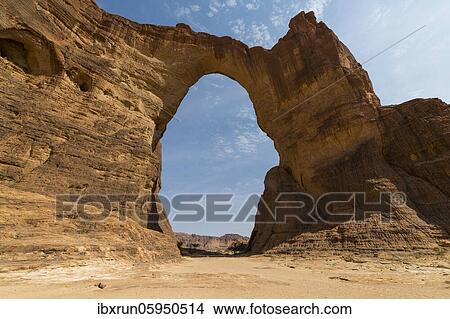 Third largest rock arch in the world, Ennedi plateau, Chad, Africa View Large Photo Image Picture - Third largest rock arch in the world, Ennedi plateau, Chad, Africa. Fotosearch