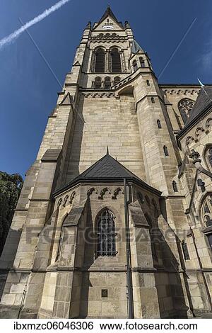 Tower of the Holy Cross Church, a neo-Gothic basilica, built 1899-1902 Münster, North Rhine-Westphalia, Germany, Europe View Large Photo Image Stock Photograph - Tower of the Holy Cross Church, a neo-Gothic basilica, built 1899-1902 Münster, North Rhine-Westphalia, Germany, Europe. Fotosearch