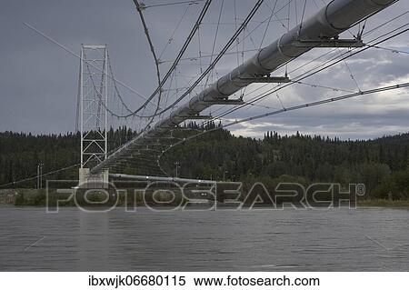 Trans-Alaska oil pipeline spans the Tanana River near Delta Junction, Alaska, USA, North America View Large Photo Image Stock Photography - Trans-Alaska oil pipeline spans the Tanana River near Delta Junction, Alaska, USA, North America. Fotosearch