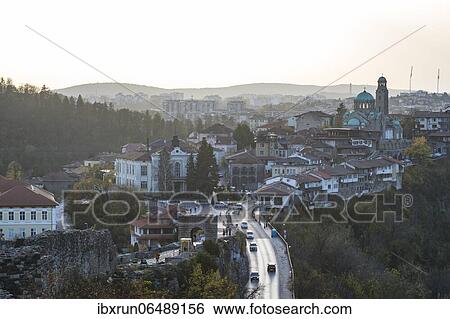 Veliko Tarnovo at sunset, Bulgaria, Europe View Large Photo Image Stock Photograph - Veliko Tarnovo at sunset, Bulgaria, Europe. Fotosearch