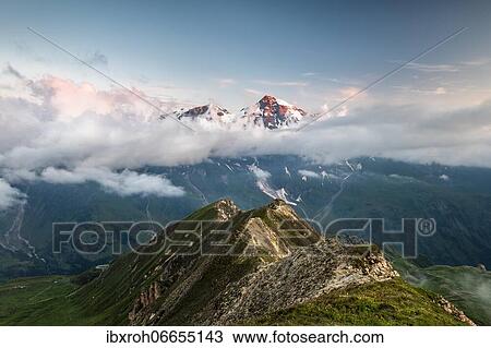 View from the Edelweißspitze to the Großer Wiesbachhorn, Grossglockner High Alpine Road, Hohe Tauern, province of Salzburg, Austria, Europe View Large Photo Image Stock Image - View from the Edelweißspitze to the Großer Wiesbachhorn, Grossglockner High Alpine Road, Hohe Tauern, province of Salzburg, Austria, Europe. Fotosearch