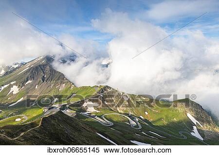 View from the Edelweißspitze to the Grossglockner High Alpine Road, Hohe Tauern, province of Salzburg, Austria, Europe View Large Photo Image Stock Photography - View from the Edelweißspitze to the Grossglockner High Alpine Road, Hohe Tauern, province of Salzburg, Austria, Europe. Fotosearch