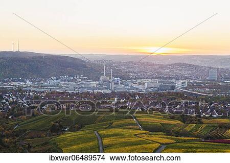 Vineyards, behind them Stuttgart-Untertürkheim, industry, Mercedes-Benz plant, city view, Stuttgart, Baden-Württemberg, Germany, Europe View Large Photo Image Picture - Vineyards, behind them Stuttgart-Untertürkheim, industry, Mercedes-Benz plant, city view, Stuttgart, Baden-Württemberg, Germany, Europe. Fotosearch