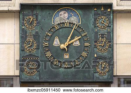 World time clock in Münster, created by master clockmaker Wilhelm Nonhoff, Münster, North Rhine-Westphalia, Germany, Europe View Large Photo Image Stock Image - World time clock in Münster, created by master clockmaker Wilhelm Nonhoff, Münster, North Rhine-Westphalia, Germany, Europe. Fotosearch