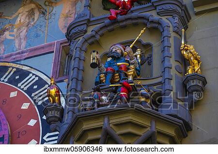 Stock Photograph - Zytglogge Chimes, Time Bell Tower, Bern Old Town, Bern, Canton Bern, Switzerland, Europe. Fotosearch