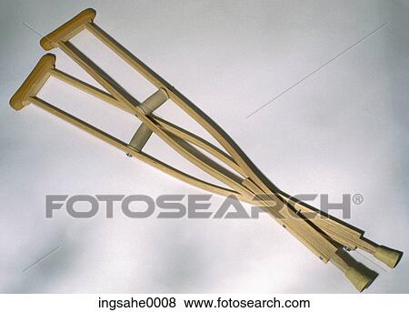 Stock Photo - a pair of crutches . Fotosearch