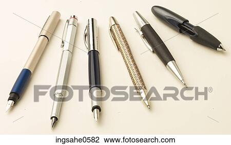 Assorted metal pens L1 View Large Photo Image Stock Image - Assorted metal pens L1. Fotosearch