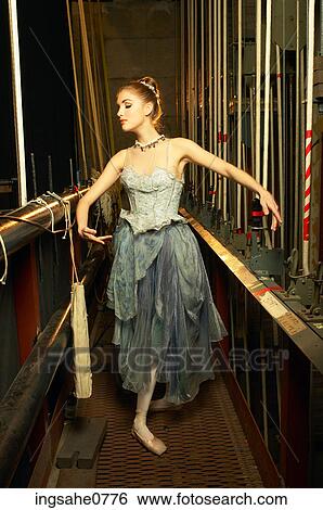 Ballerina practicing backstage View Large Photo Image Stock Photograph - Ballerina practicing backstage. Fotosearch