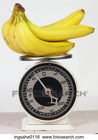 Stock Photograph - bananas on scale 6. Fotosearch