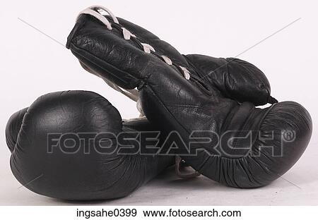 Stock Photo - Black boxing gloves 2. Fotosearch