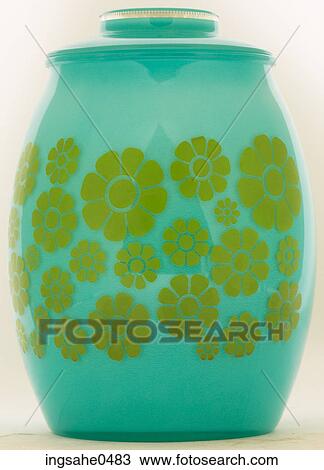 Blue glass jar with painted green flowers L3 View Large Photo Image Stock Image - Blue glass jar with painted green flowers L3. Fotosearch
