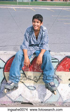 Boy with roller-skates 0008 View Large Photo Image Picture - Boy with roller-skates 0008. Fotosearch