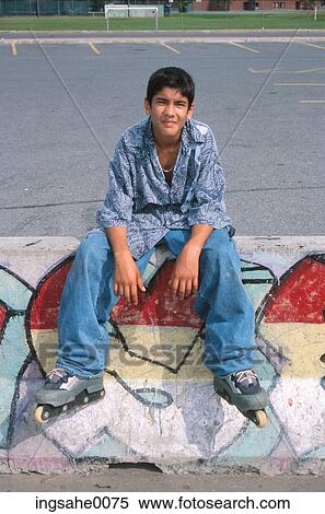 Boy with roller-skates 0011 View Large Photo Image Stock Photography - Boy with roller-skates 0011. Fotosearch