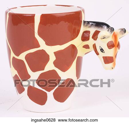 Brown giraffe mug View Large Photo Image Stock Photo - Brown giraffe mug. Fotosearch