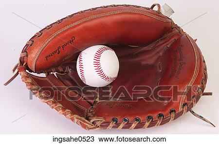 Brown leather baseball glove and ball L1 View Large Photo Image Stock Image - Brown leather baseball glove and ball L1. Fotosearch