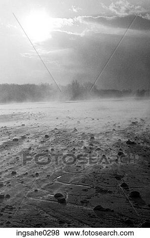 Desert with dust View Large Photo Image Stock Photo - Desert with dust . Fotosearch