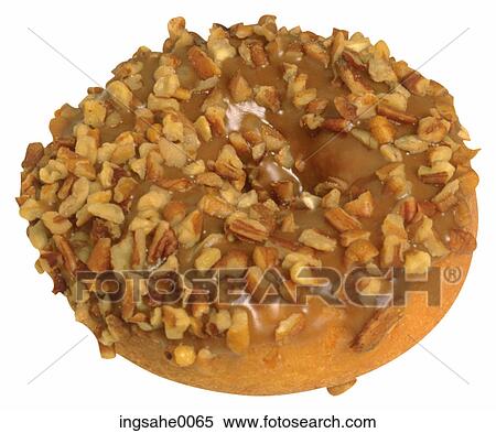 doughnut glazed with nuts View Large Photo Image Stock Photography - doughnut glazed with nuts. Fotosearch