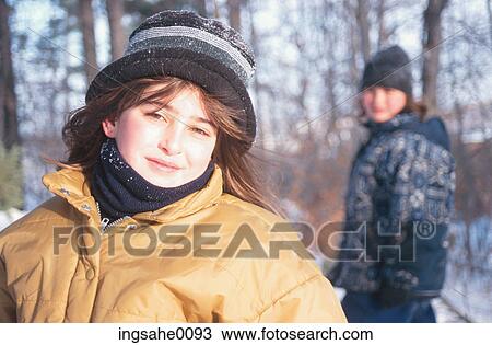 Girl in snow 0005 View Large Photo Image Stock Image - Girl in snow 0005. Fotosearch