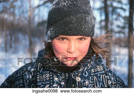 Stock Photo - Girl in snow 0008. Fotosearch