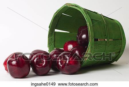 Stock Photo - Green bushel of red apples. Fotosearch