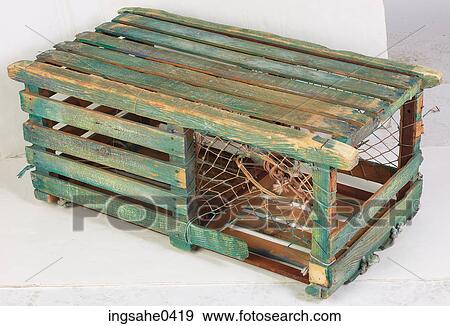 Green Wooden Lobster Trap 3 Stock Photo Ingsahe0419 Fotosearch Green Wooden Lobster Trap 3 Stock Photo