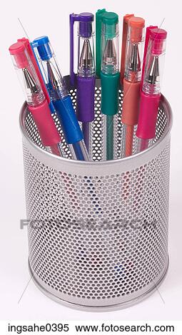 jar of pens View Large Photo Image Stock Photography - jar of pens. Fotosearch