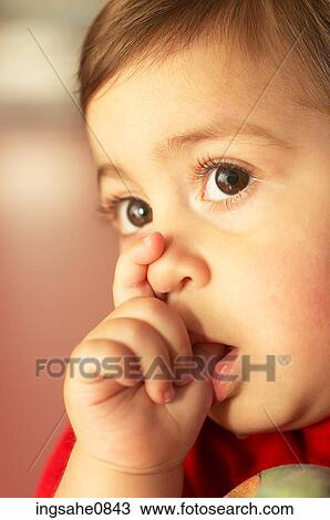 Stock Image - Little boy sucking his thumb 1. Fotosearch