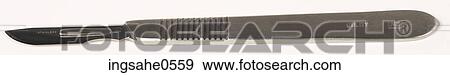 Stock Photo - Metal scalpel. Fotosearch