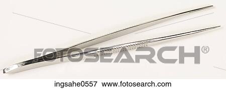 Stock Photo - Metal tweezers. Fotosearch