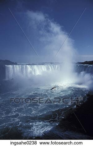 Niagara Falls and tourist boat View Large Photo Image Stock Photo - Niagara Falls and tourist boat . Fotosearch